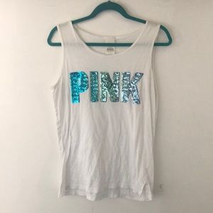 PINK sequin tank top